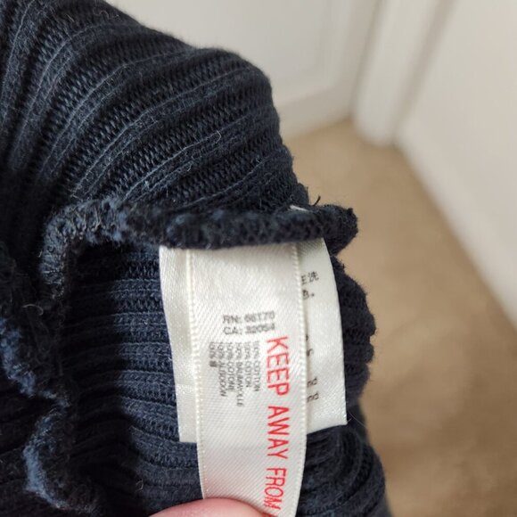 FREE PEOPLE BEACH Solid Black Chunky Knit Ribbed Skirt - Picture 5 of 6